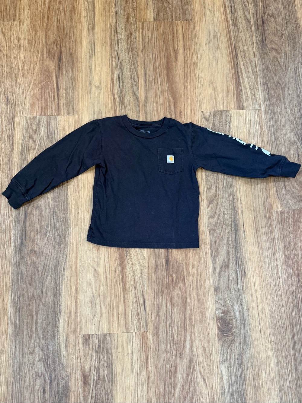 Carhartt Boys 4T Black Long Sleeve Pocket Tee